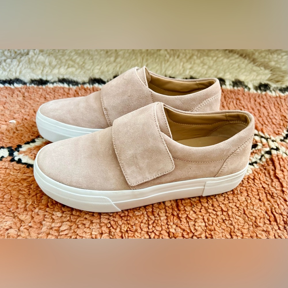 VINCE cage suede platform shoes